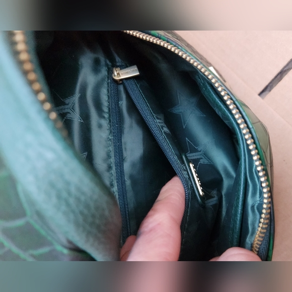 JEFFREE STAR BLOOD MONEY GREEN CROCODILE GATOR WAIST BAG - Picture 6 of 7